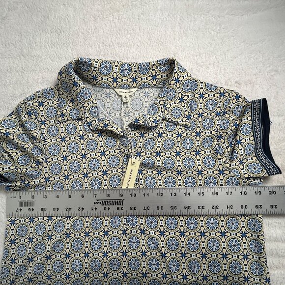 Max Studio Womens Short Sleeve Geometric Print Shift Dress Large Stretch New $98 - Picture 8 of 9